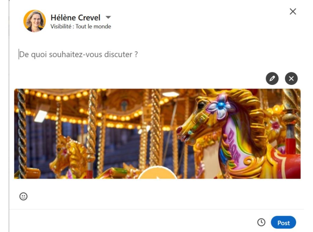 ajouter un contenu au post du carrousel